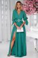 Green dress from veil fabric cloche with elastic waist wrap around 3 - StarShinerS.com