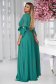 Green dress from veil fabric cloche with elastic waist wrap around 2 - StarShinerS.com