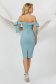 Mint dress thin fabric pencil with bow accessories 3 - StarShinerS.com