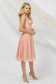 Lightpink dress cloche midi from tulle dots print detachable cord with push-up cups 2 - StarShinerS.com