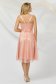 Lightpink dress cloche midi from tulle dots print detachable cord with push-up cups 3 - StarShinerS.com