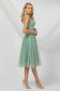 Mint dress cloche midi from tulle dots print detachable cord with push-up cups 2 - StarShinerS.com