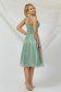 Mint dress cloche midi from tulle dots print detachable cord with push-up cups 3 - StarShinerS.com