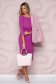 Dress midi raspberry pencil bare back back slit crepe - StarShinerS 3 - StarShinerS.com