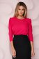 StarShinerS fuchsia women`s blouse with puffed sleeves with tented cut slightly elastic fabric office 1 - StarShinerS.com