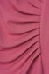 Rochie din crep roz prafuit scurta tip creion cu pliuri de material - Lady Pandora 4 - StarShinerS.ro