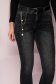 Grey jeans skinny jeans medium waist denim metallic chain accessory 2 - StarShinerS.com
