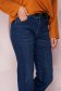 Blue jeans medium waist denim from elastic fabric with straight cut accessorized with belt 3 - StarShinerS.com