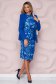 StarShinerS dress midi office with tented cut from elastic fabric soft fabric with floral print 3 - StarShinerS.com