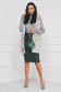 Dark Green Faux Leather Pencil Skirt with High Waist - StarShinerS 4 - StarShinerS.com