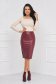 StarShinerS burgundy pencil skirt from ecological leather high waisted from elastic fabric midi 3 - StarShinerS.com