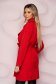 Red trenchcoat straight nonelastic fabric long detachable cord light material 2 - StarShinerS.com