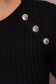 Pulover SunShine negru cu un croi mulat din material tricotat reiat si fin la atingere accesorizat cu nasturi 3 - StarShinerS.ro