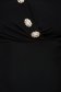 Dress black elegant midi pencil buttons with shiny stones 4 - StarShinerS.com