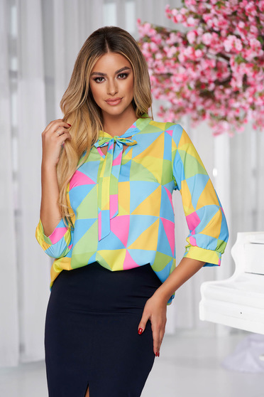 StarShinerS women`s blouse office loose fit with graphic details light material