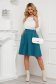 Turquoise skirt cloche midi with pockets slightly elastic fabric - StarShinerS 1 - StarShinerS.com