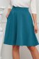 Turquoise skirt cloche midi with pockets slightly elastic fabric - StarShinerS 4 - StarShinerS.com