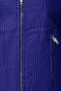 Blue jacket tented short cut from ecological leather with zipper details pockets 4 - StarShinerS.com