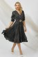 Midi satin dress with polka dot print - PrettyGirl 1 - StarShinerS.com