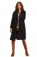 Black coat thick fabric long arched cut fur collar 1 - StarShinerS.com