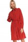 Red dress long sleeve loose fit soft fabric from velvet detachable cord 1 - StarShinerS.com
