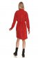 Red dress long sleeve loose fit soft fabric from velvet detachable cord 3 - StarShinerS.com