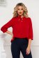 StarShinerS red women`s blouse office asymmetrical loose fit light material 1 - StarShinerS.com