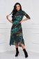 Rochie din voal midi in clos cu elastic in talie si imprimeu abstract - StarShinerS 3 - StarShinerS.ro
