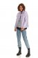 Purple jacket short cut slicker fabric with laced details straight 1 - StarShinerS.com