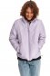 Purple jacket short cut slicker fabric with laced details straight 2 - StarShinerS.com
