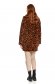 Coat straight animal print from ecological fur 3 - StarShinerS.com
