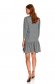 Grey dress loose fit short cut long sleeve light material with large collar 3 - StarShinerS.com