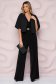 StarShinerS black jumpsuit occasional loose fit lateral pockets nonelastic fabric soft fabric metallic buckle 4 - StarShinerS.com