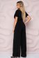 StarShinerS black jumpsuit occasional loose fit lateral pockets nonelastic fabric soft fabric metallic buckle 2 - StarShinerS.com