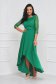 - StarShinerS green dress cloche asymmetrical with lace details georgette 1 - StarShinerS.com