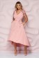Dress StarShinerS lightpink asymmetrical occasional cloche from satin sleeveless with lace details 1 - StarShinerS.com