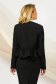 Black jacket tented with ruffle details elastic cloth 2 - StarShinerS.com