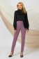 Lightpink trousers conical high waisted office slightly elastic fabric satin ribbon fastening 1 - StarShinerS.com