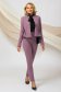 Lightpink trousers conical high waisted office slightly elastic fabric satin ribbon fastening 3 - StarShinerS.com