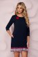 Dress StarShinerS darkblue short cut with pockets with ruffles at the buttom of the dress elegant 1 - StarShinerS.com