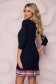 Dress StarShinerS darkblue short cut with pockets with ruffles at the buttom of the dress elegant 2 - StarShinerS.com