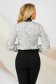 Women`s blouse office with lace details with straight cut high collar nonelastic fabric from satin fabric texture 3 - StarShinerS.com
