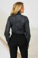 Women`s blouse office with lace details with straight cut high collar nonelastic fabric from satin fabric texture 3 - StarShinerS.com