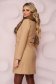 Palton din lana SunShine crem elegant cu un croi cambrat cu blana ecologica detasabila 2 - StarShinerS.ro
