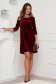 StarShinerS burgundy dress occasional from velvet short cut loose fit with crystal embellished details 4 - StarShinerS.com