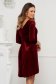 StarShinerS burgundy dress occasional from velvet short cut loose fit with crystal embellished details 3 - StarShinerS.com