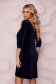 StarShinerS darkblue dress occasional from velvet short cut loose fit with crystal embellished details 5 - StarShinerS.com