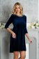 StarShinerS darkblue dress occasional from velvet short cut loose fit with crystal embellished details 1 - StarShinerS.com