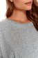 Grey women`s blouse from striped fabric knitted fabric loose fit 5 - StarShinerS.com