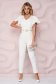 - StarShinerS ivory jumpsuit arched cut slightly elastic fabric accessorized with tied waistband embroidered 1 - StarShinerS.com